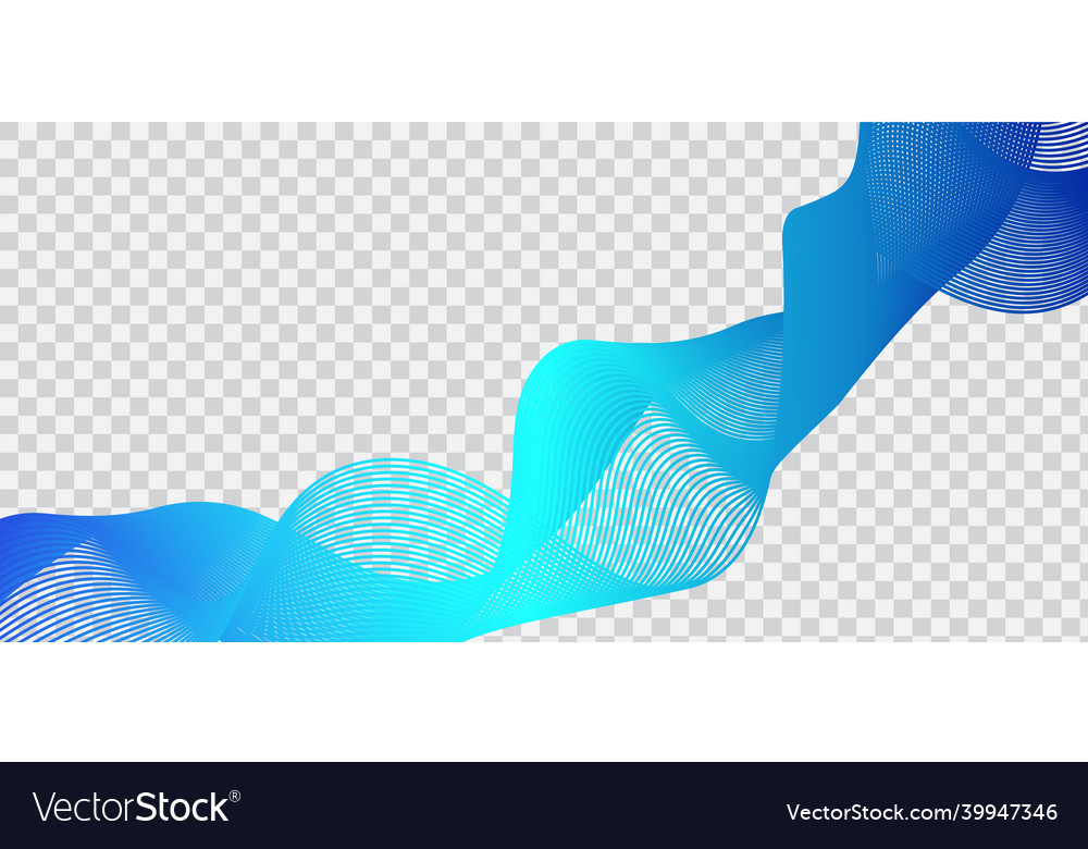 Colorful smoke curl wave header element vector image Colorful smoke curl wave header element