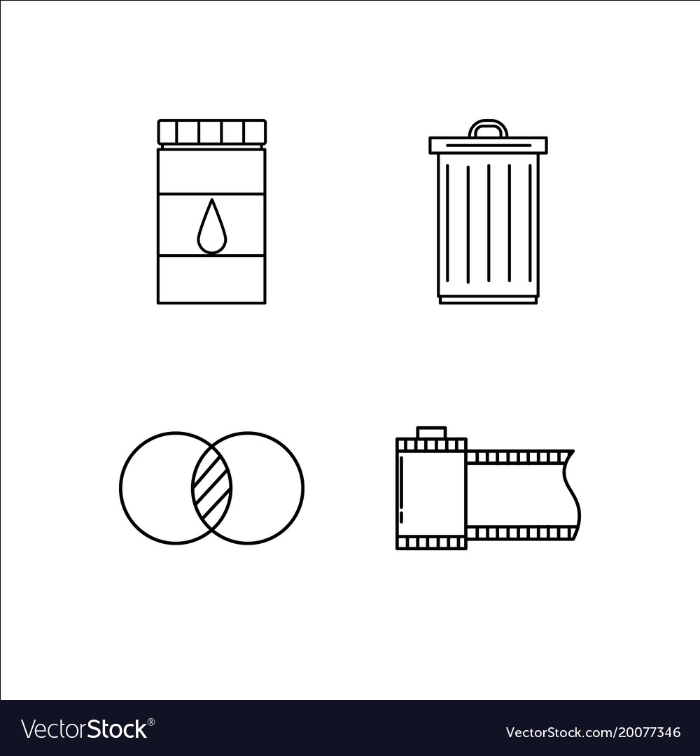Design and studio simple linear icon setsimple