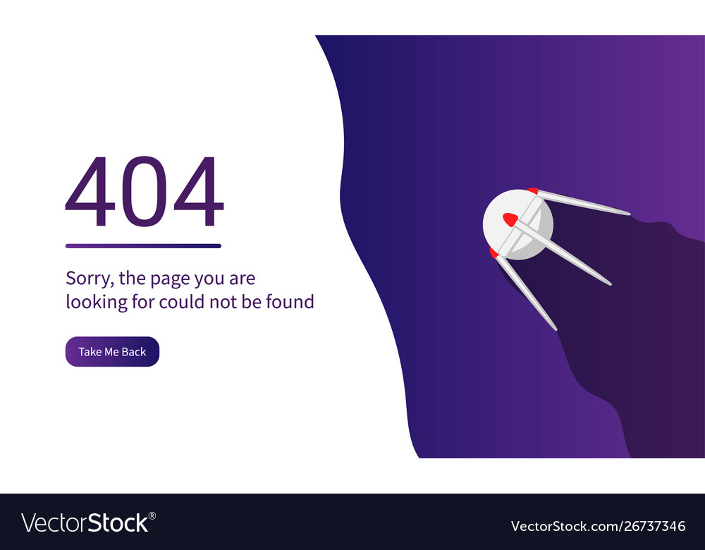 Error 404 web banner vector image Error 404 web banner