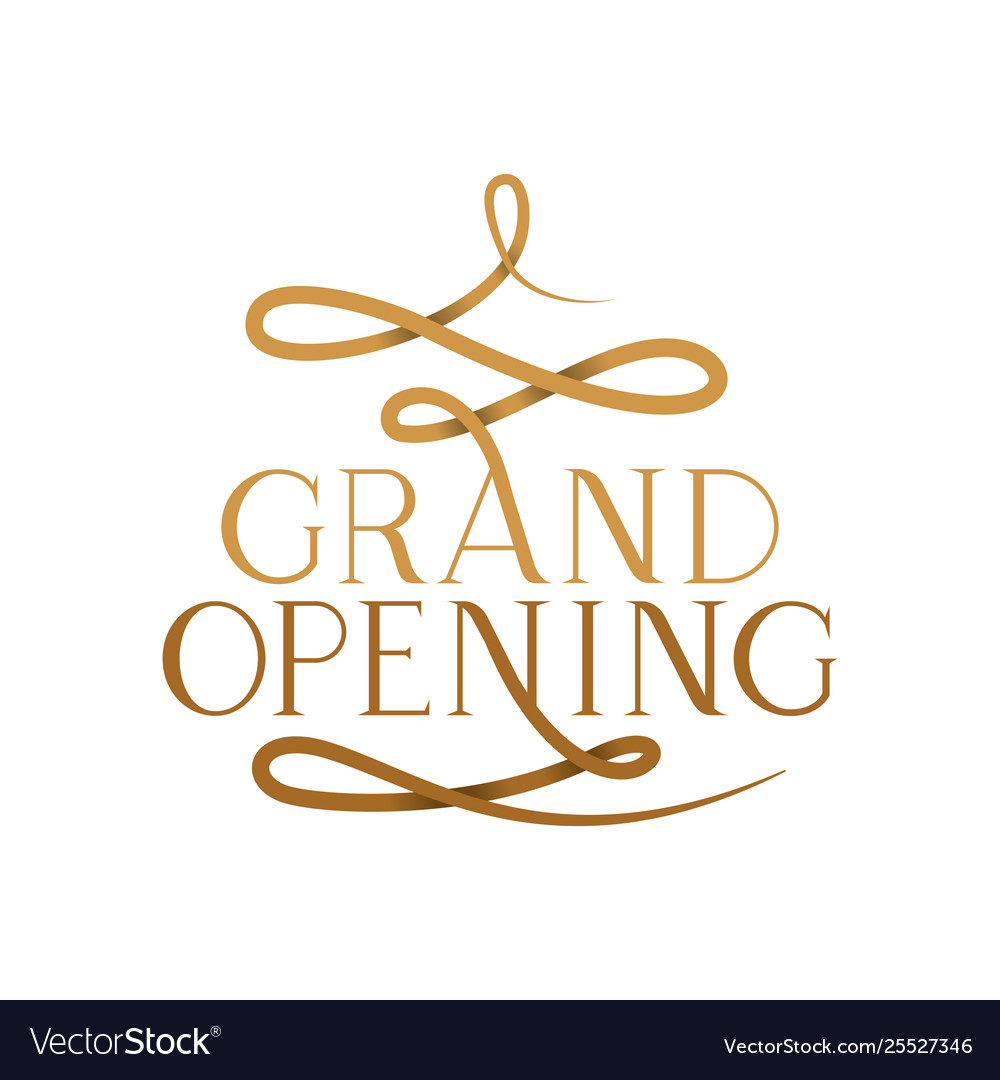 Grand opening detailed style icon design Vector Image