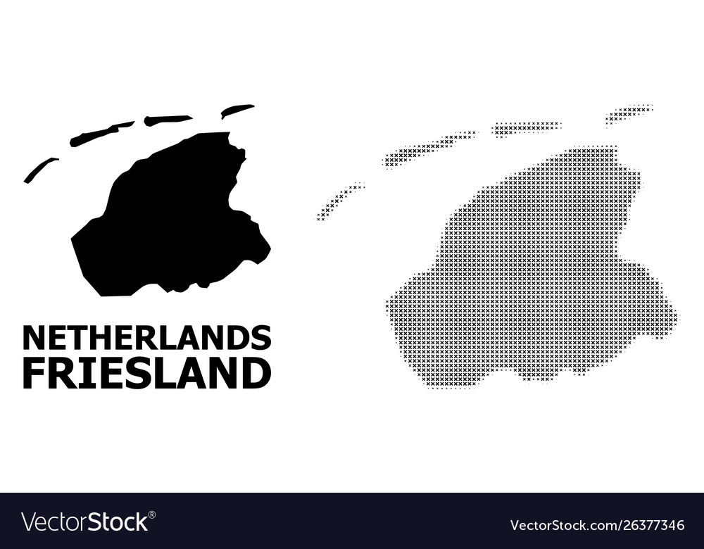 Halftone pattern and solid map friesland