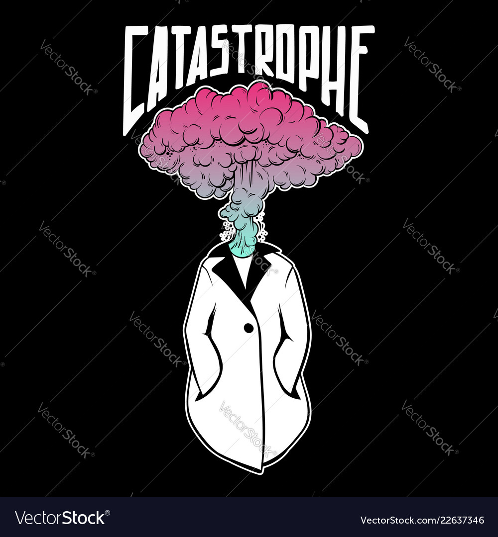 Hand drawn unique of person with burst instead