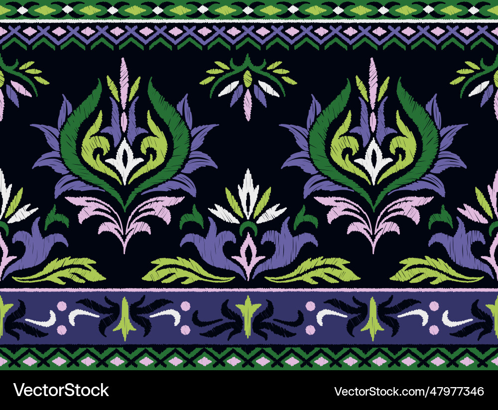 Ikat seamless pattern Royalty Free Vector Image