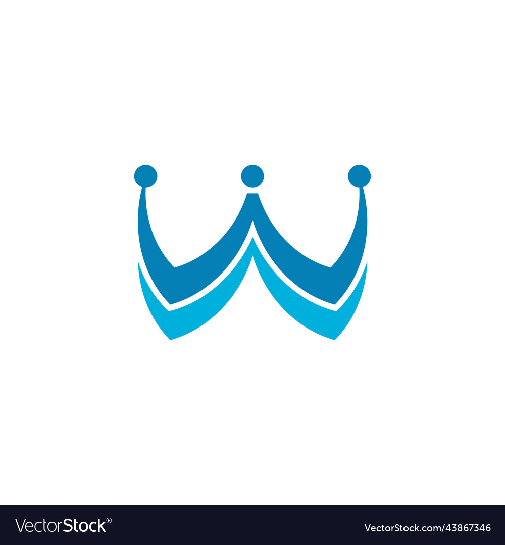 Letter w crown logo icon