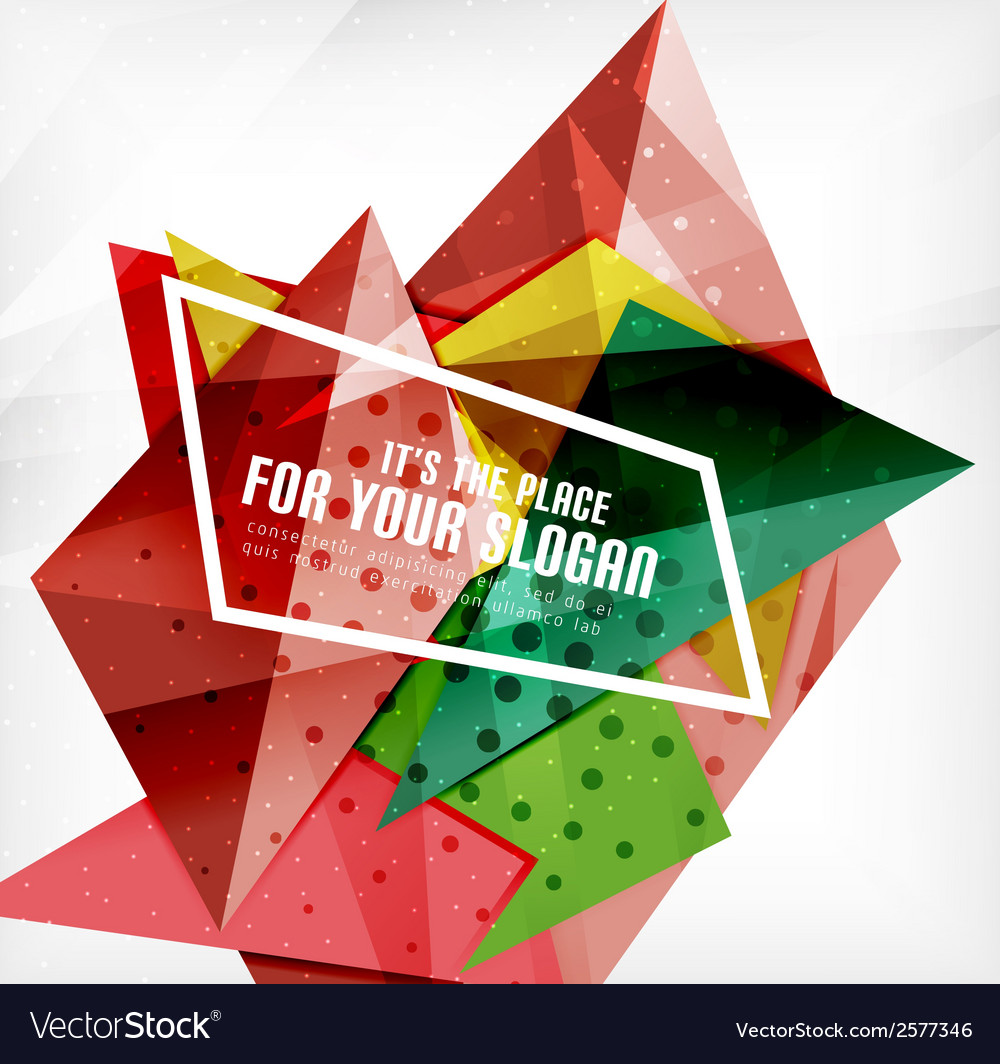 Modern 3d glossy overlapping triangles