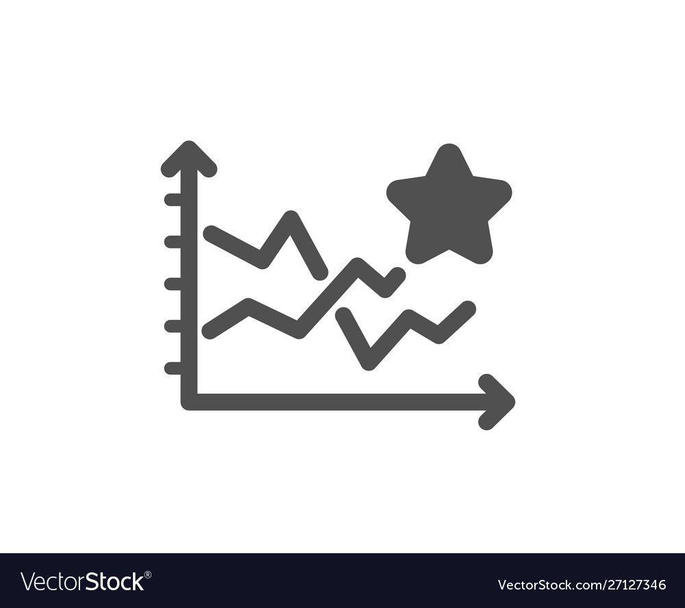 Ranking star icon stars rating sign best stats Vector Image