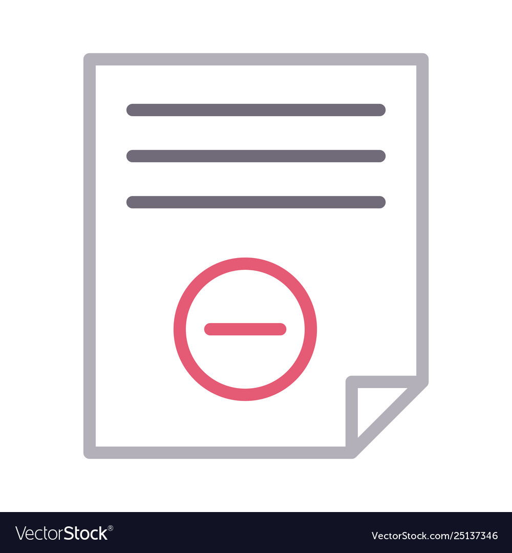 Remove file vector image Remove file