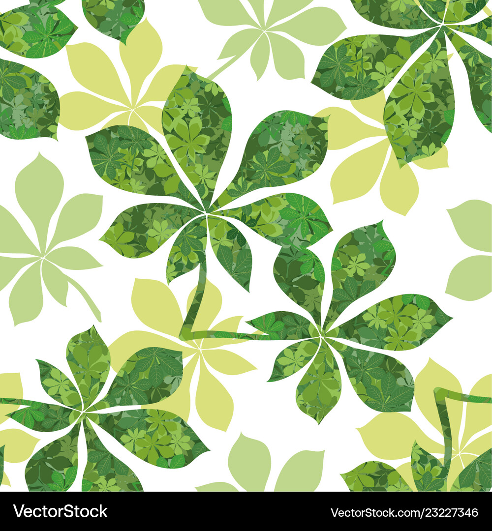 Seamless pattern leaves Royalty Free Vector Image