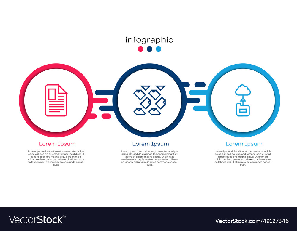 Zeilendatei Dokumentdatenstrom und Cloud festlegen vector image Zeilendatei Dokumentdatenstrom und Cloud festlegen