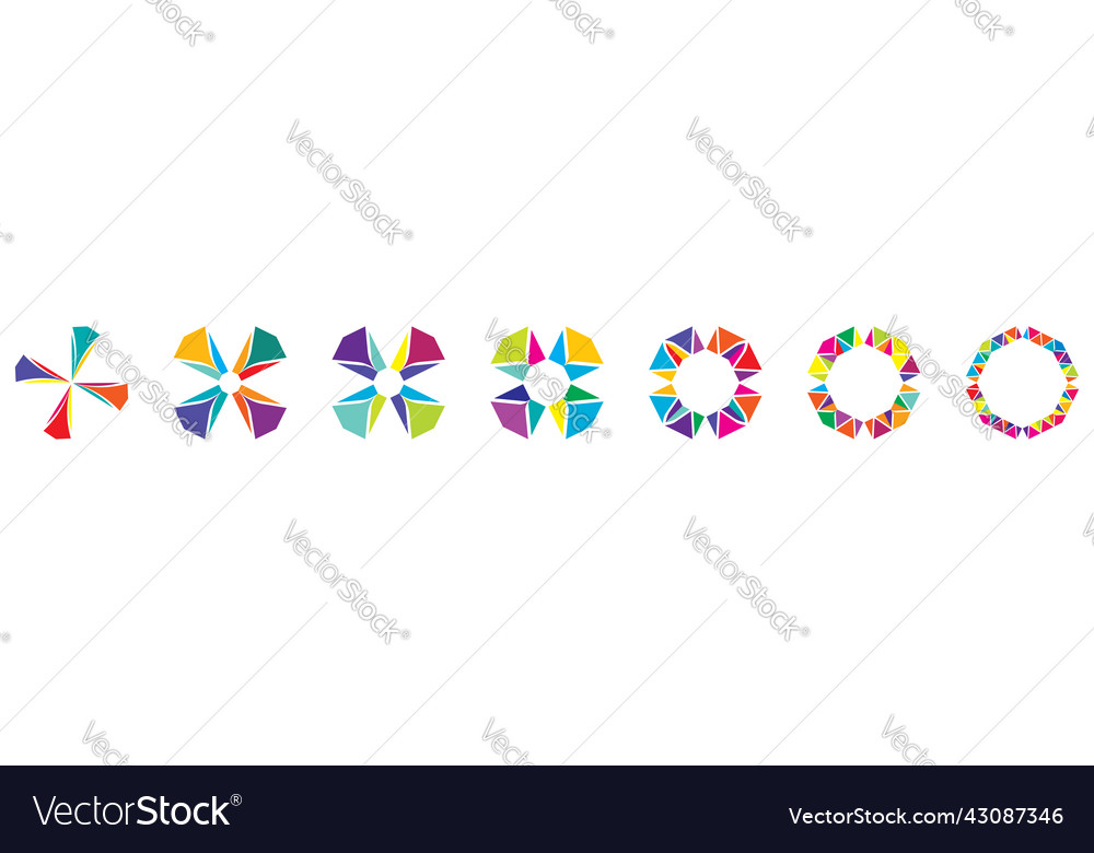 Simple motif mandala shape element circular round