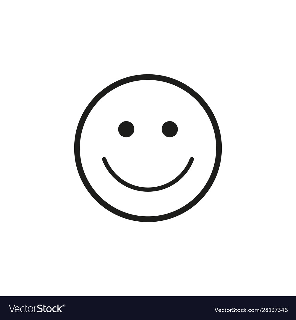 Smiley face icon isolated Royalty Free Vector Image