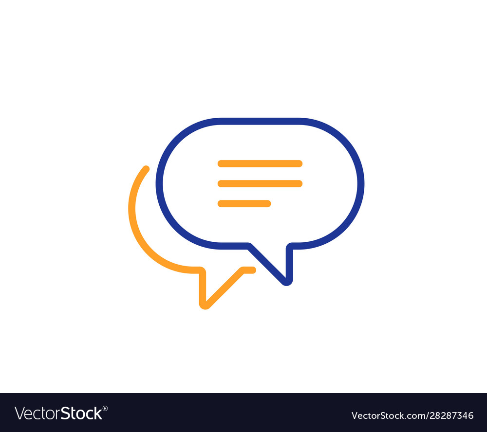 Text message line icon chat comment sign speech