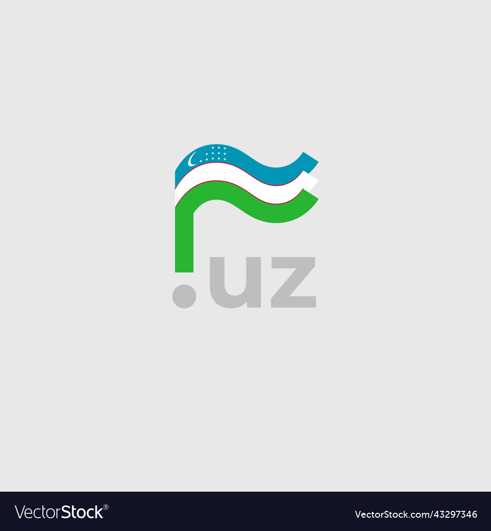 Uzbekistan flag icon original simple design uzbek Vector Image