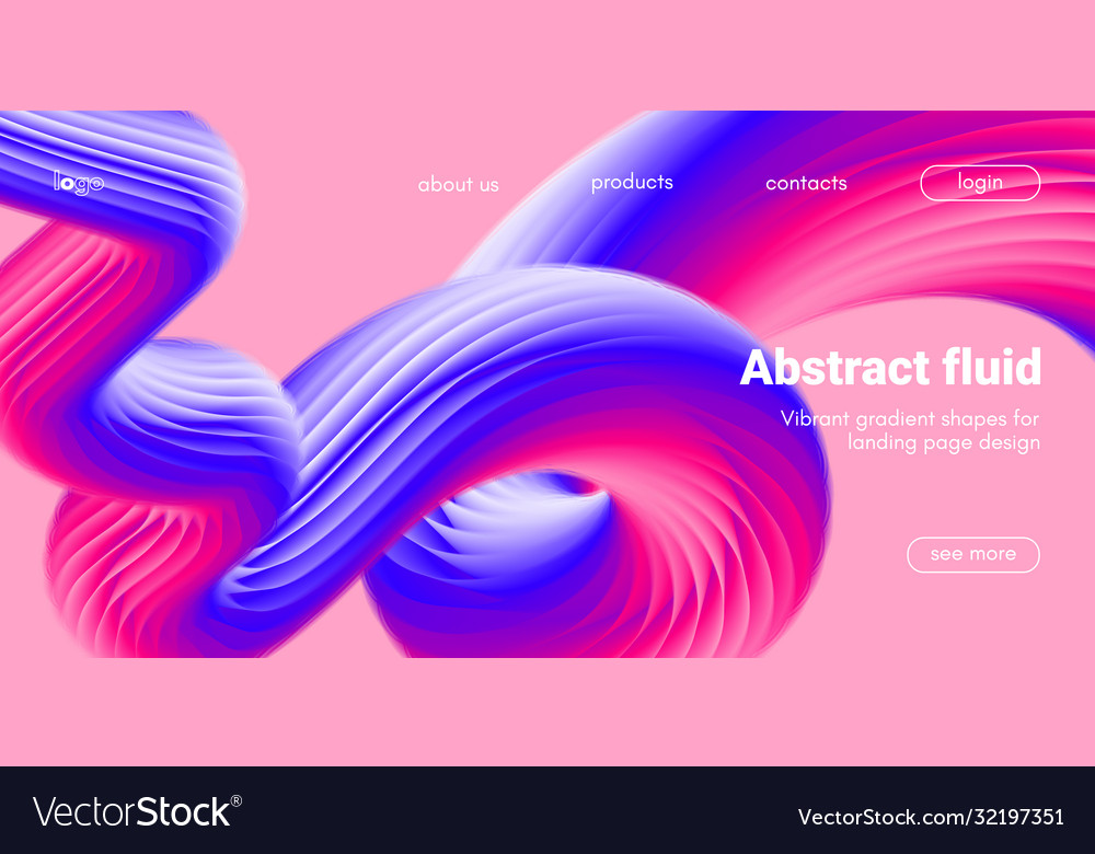 Abstract 3d background with fluid shape vector image Abstract 3d background with fluid shape