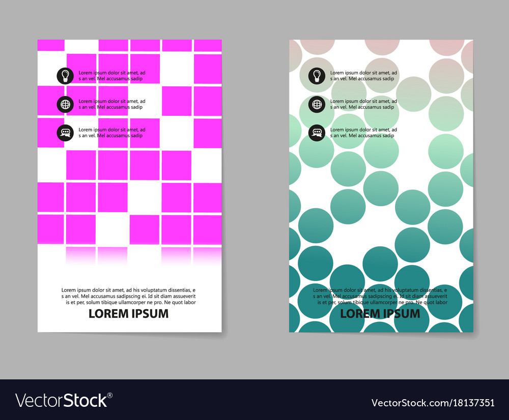 Abstract composition business card set box block