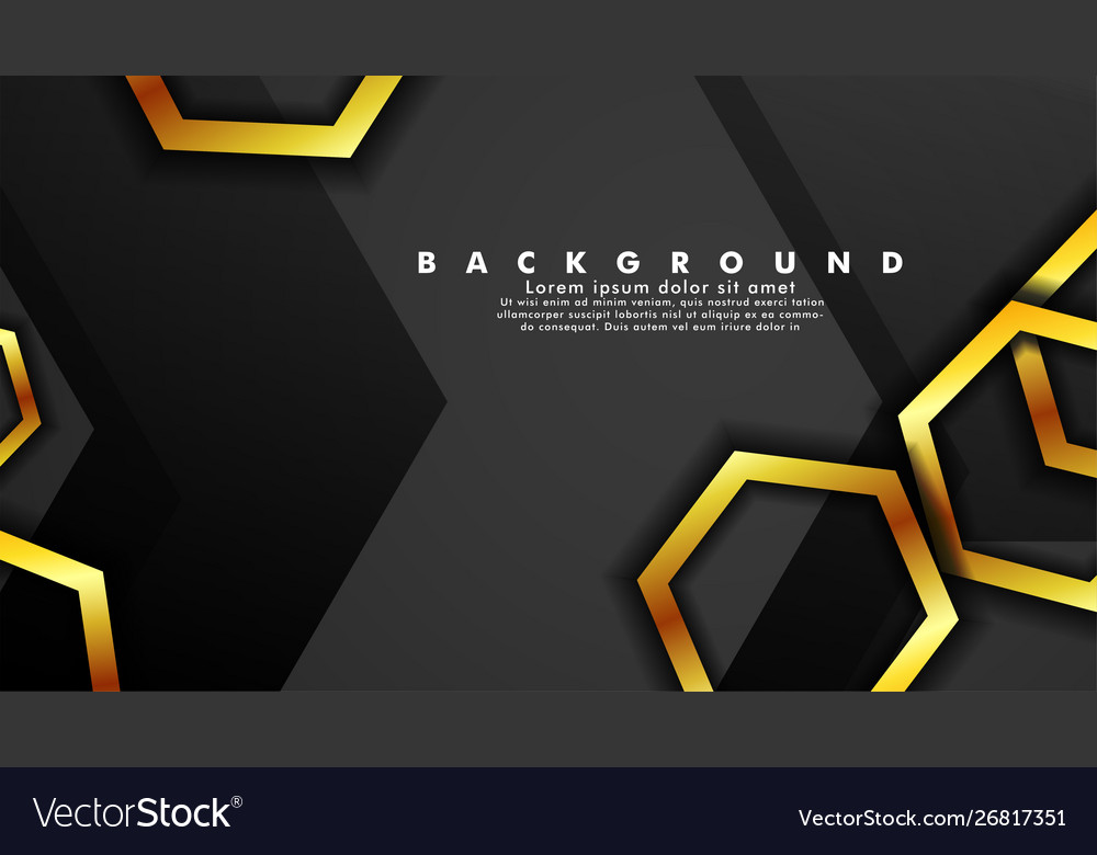 Background design that overlaps with hexagon gold vector image Background design that overlaps with hexagon gold