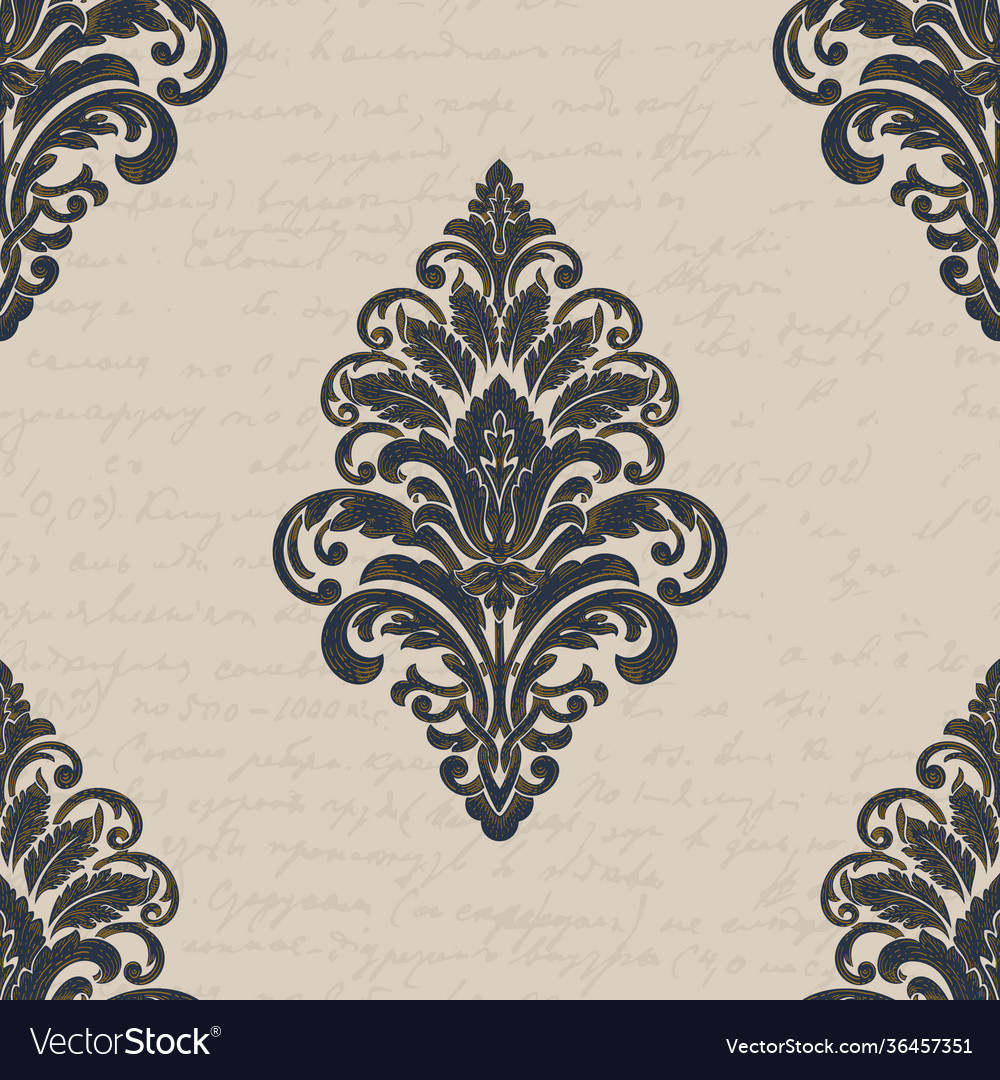 Damask seamless pattern element classical