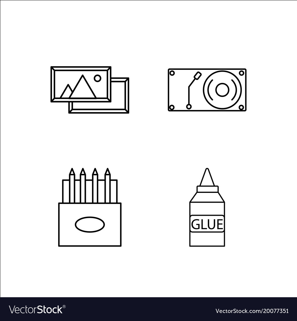 Design and studio simple linear icon setsimple