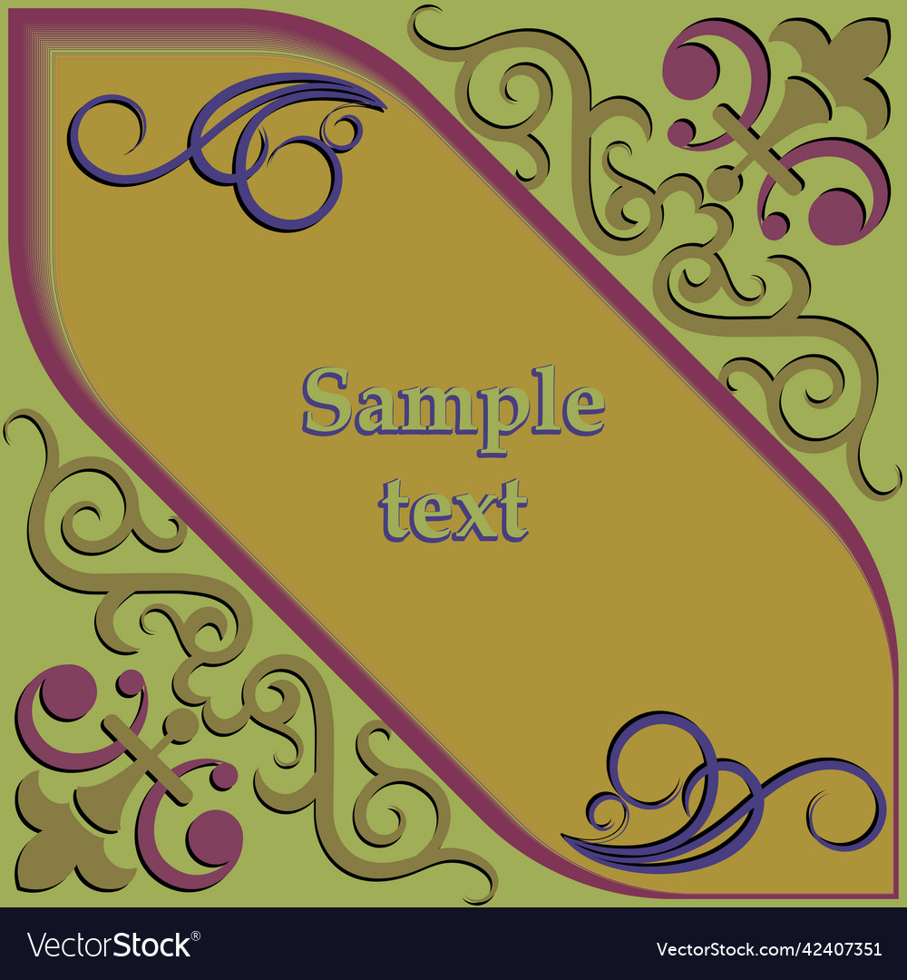 Frame for text with a pattern in arabic asian