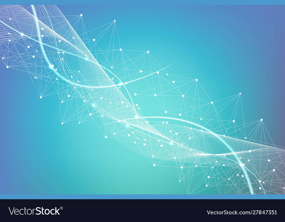 Geometric abstract background with connected line vector image Geometric abstract background with connected line