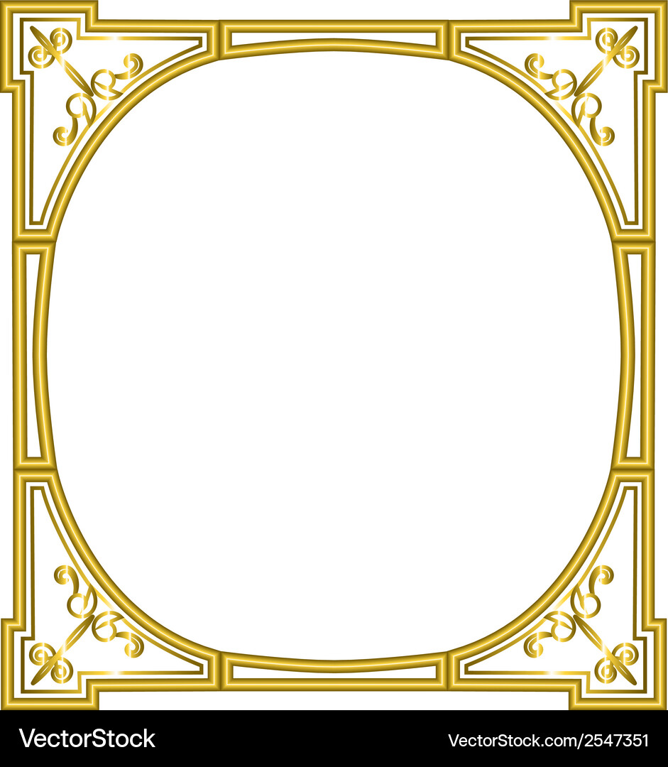 Golden frame Royalty Free Vector Image - VectorStock