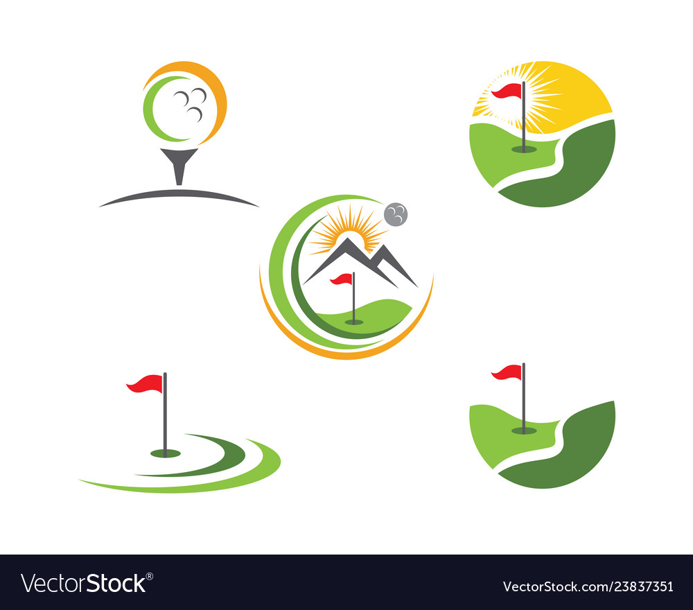 Golf logo template icon design vector image Golf logo template icon design