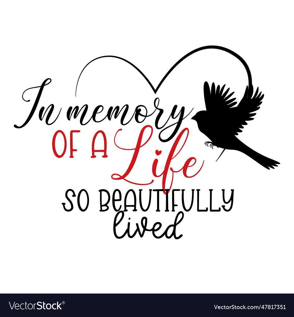 In loving memory lettering