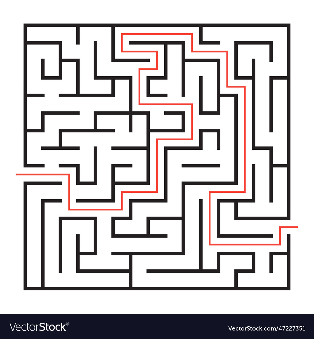 Labyrinth game maze or puzzle design find vector image Labyrinth game maze or puzzle design find