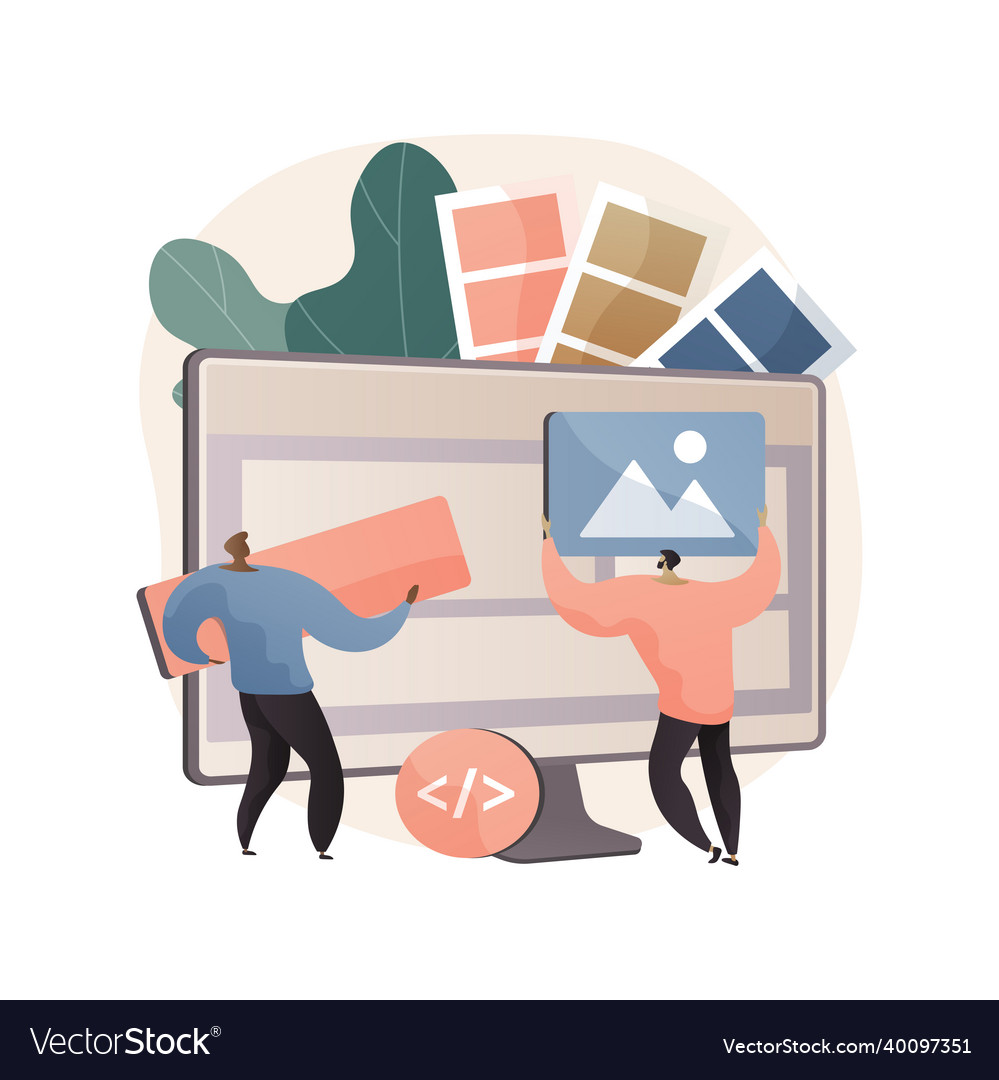 Low code development abstract concept vector image Low code development abstract concept