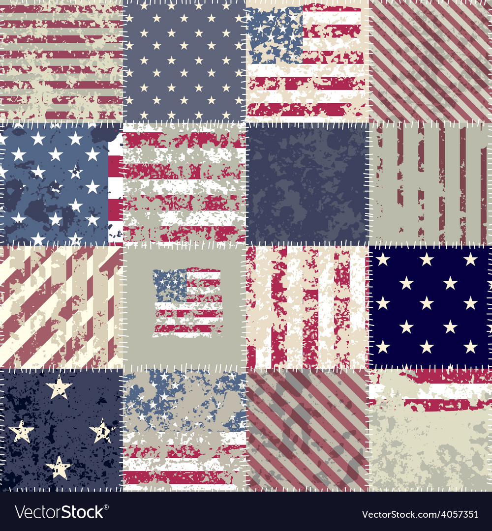 Patchwork of flag usa