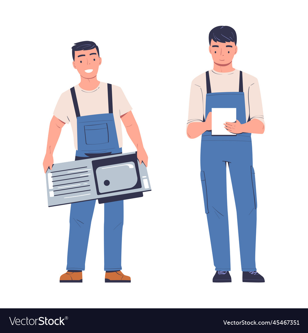 Plumber Character Working with Sink