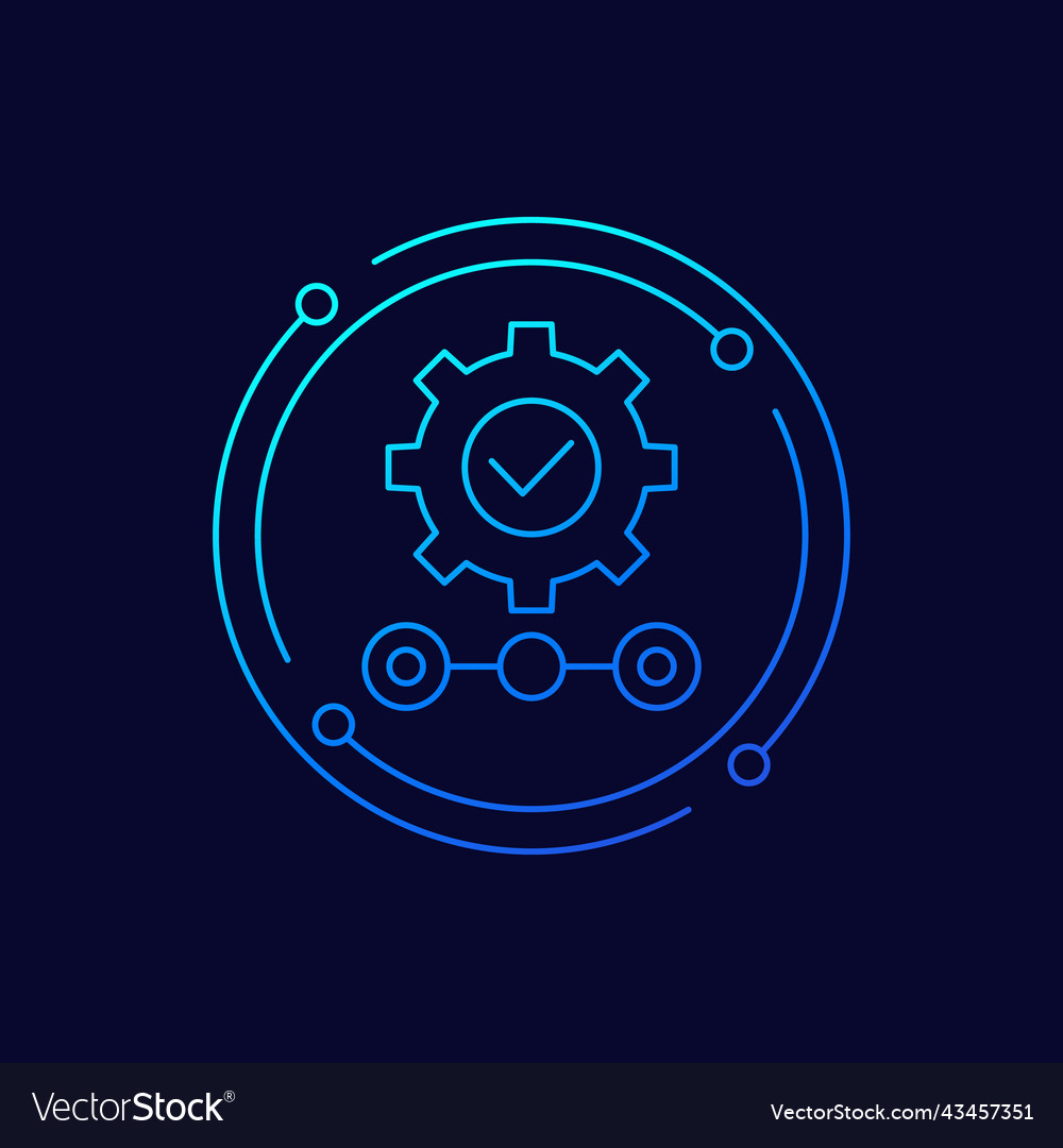 Quality Control Of Production Line Icon Royalty Free Vector