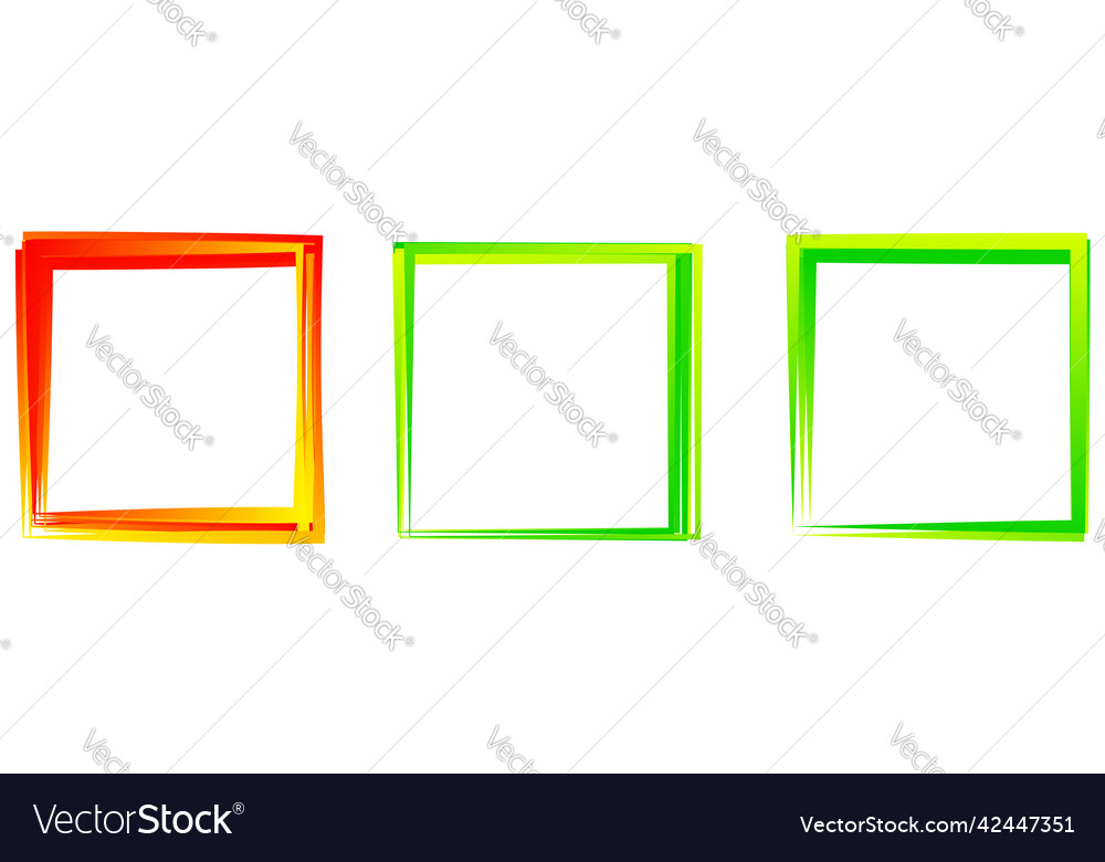 Random square contour frame border element Vector Image Random square contour frame border element