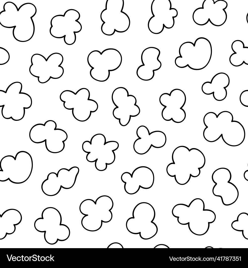 Seamless pattern with popcorn hand drawn pop corn Vector Image