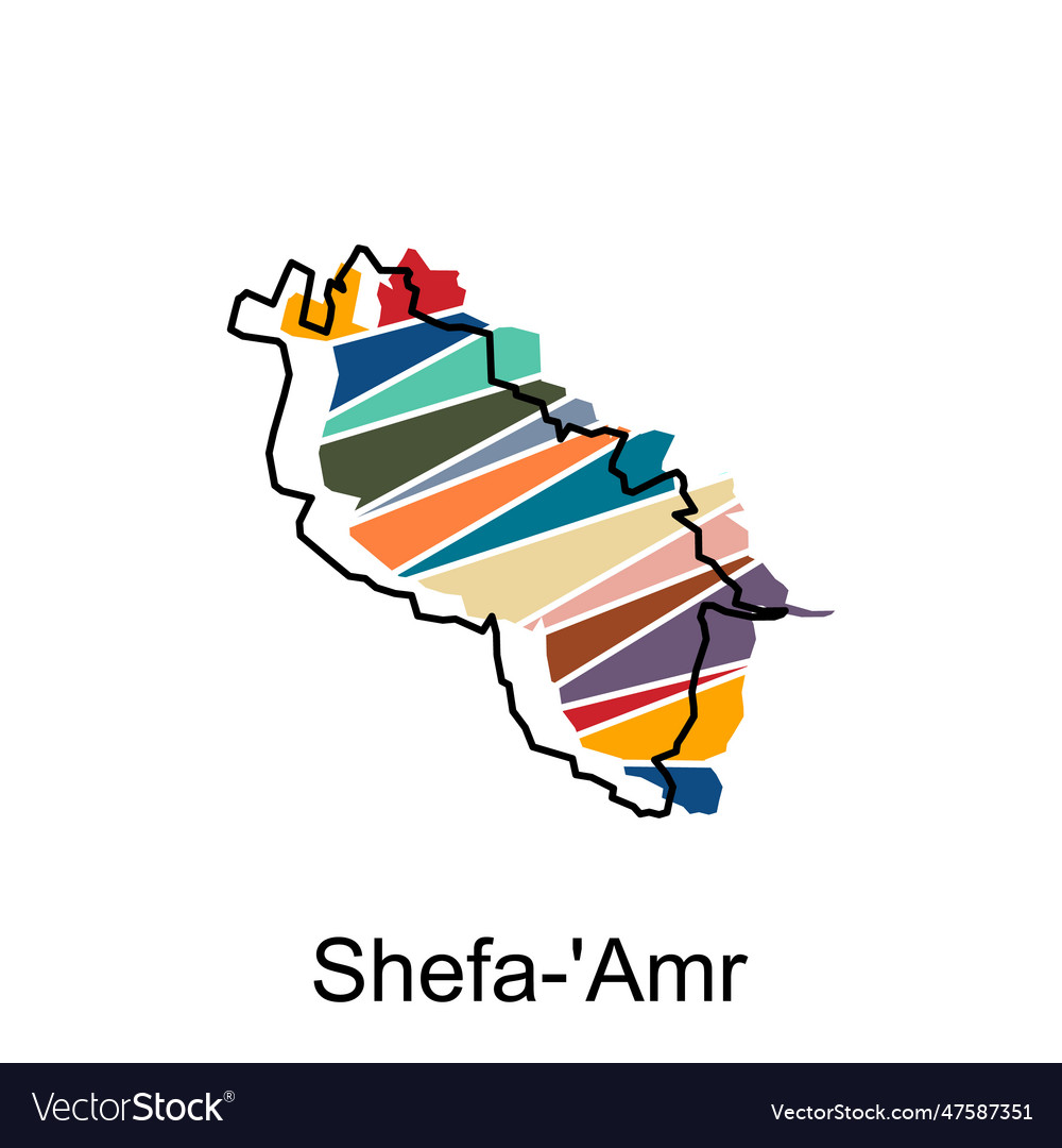 Shefa amr on a geographical map icon design map Vector Image