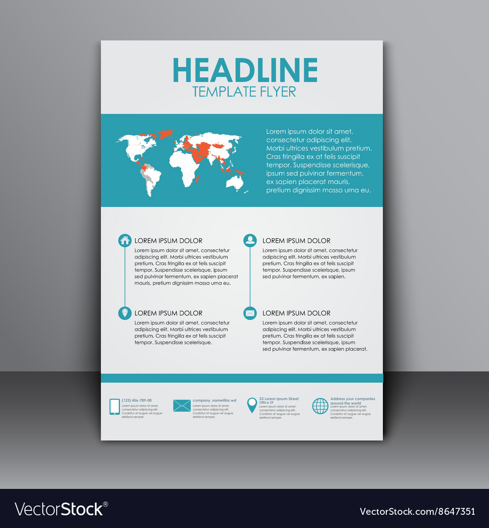 Template flyer with information for advertising Vector Image