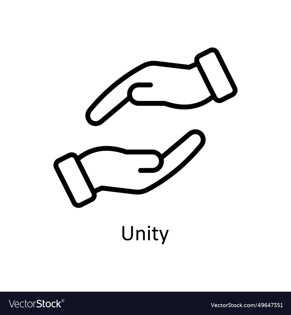 Unity outline icon design