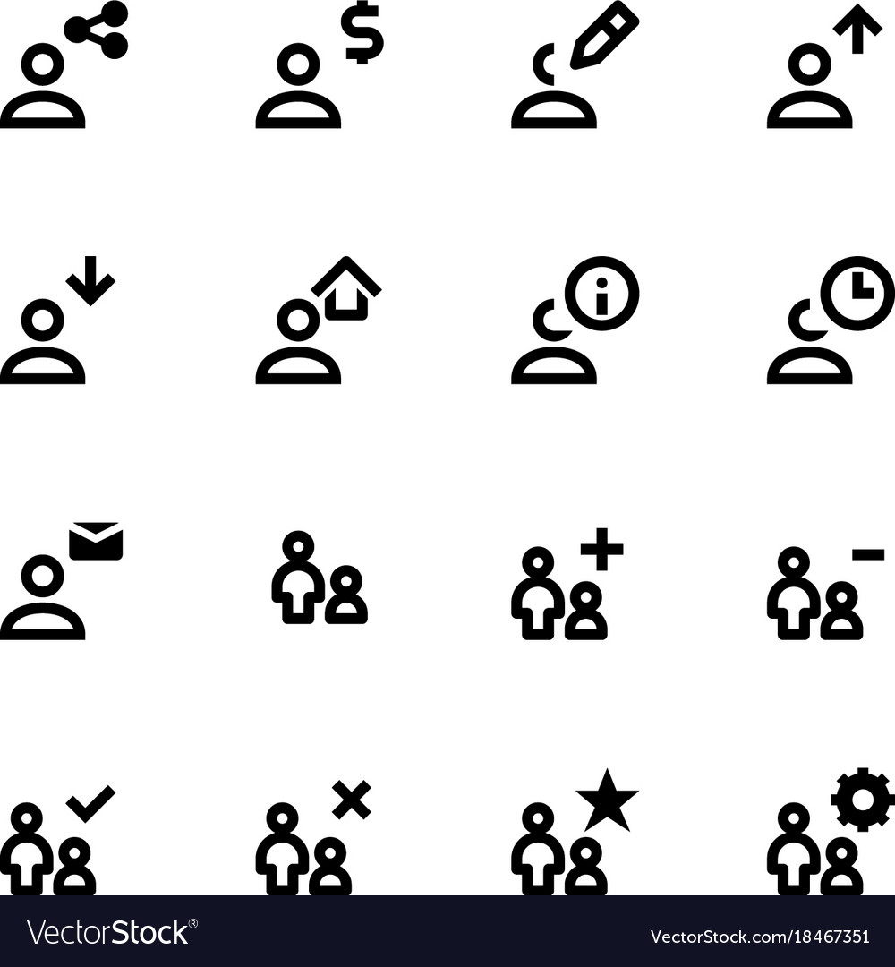 User actions icons