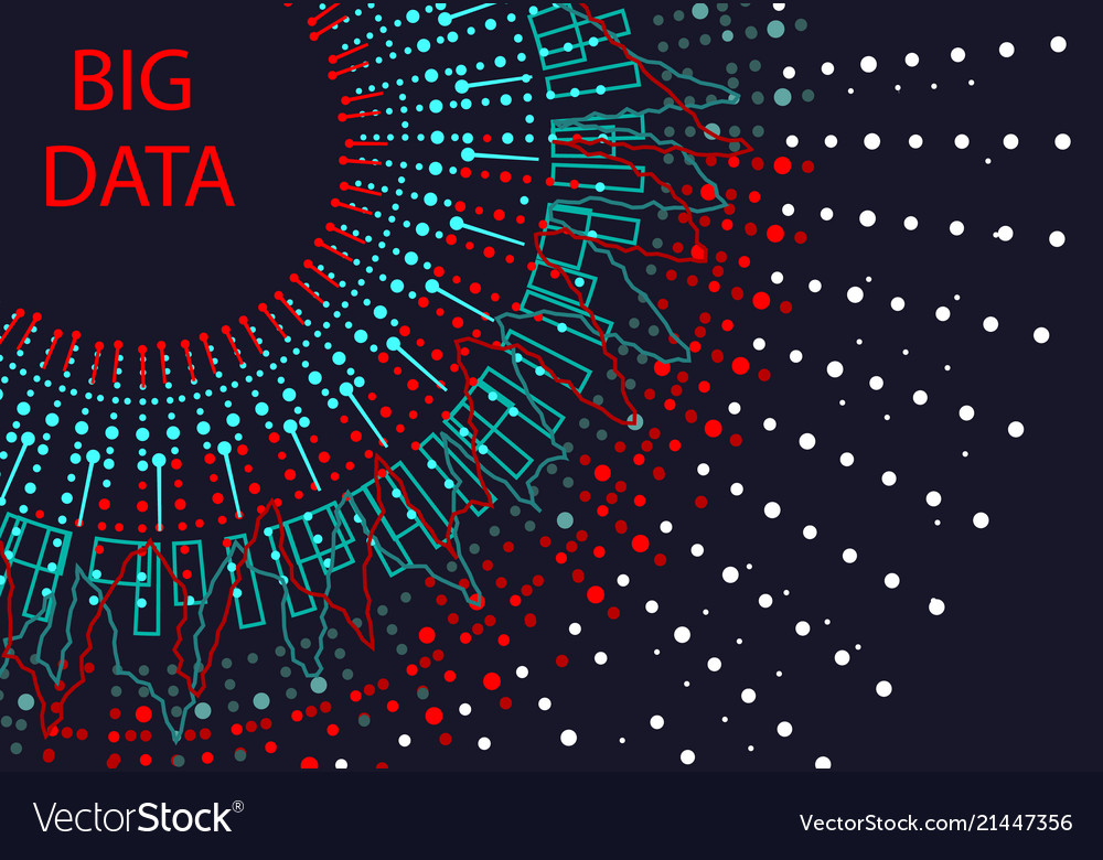 Abstract graph of the indicator large data Vector Image