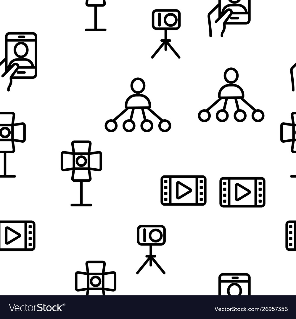 Blogger seamless pattern vector image Blogger seamless pattern