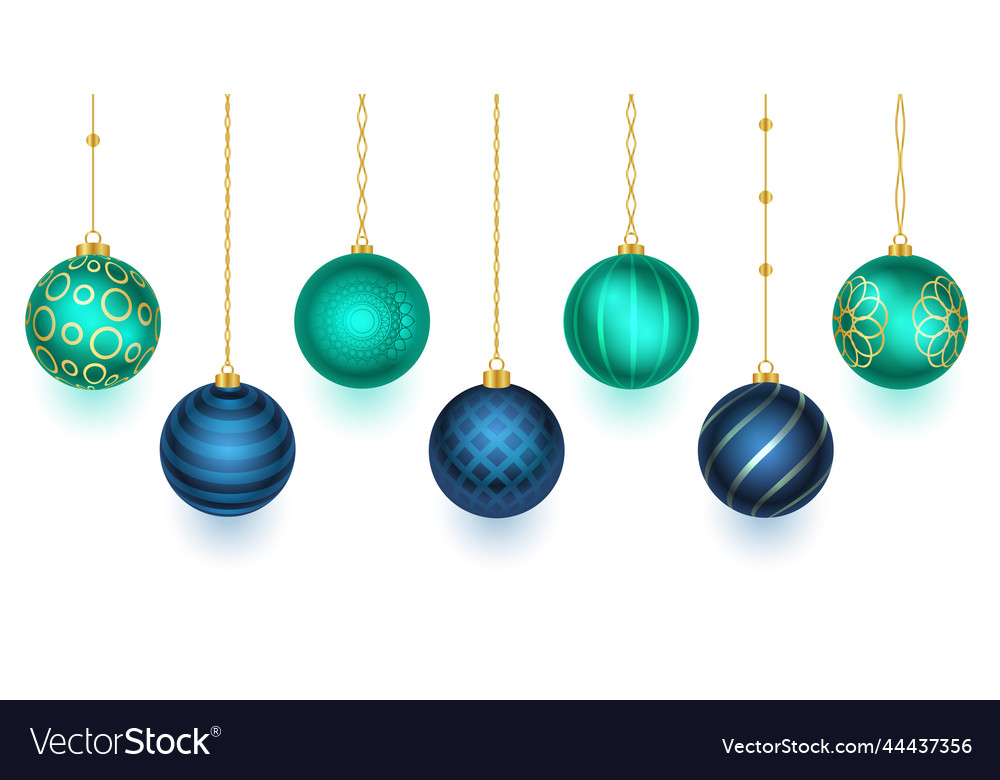 collection-of-3d-christmas-bauble-design-for-xmas-vector-image