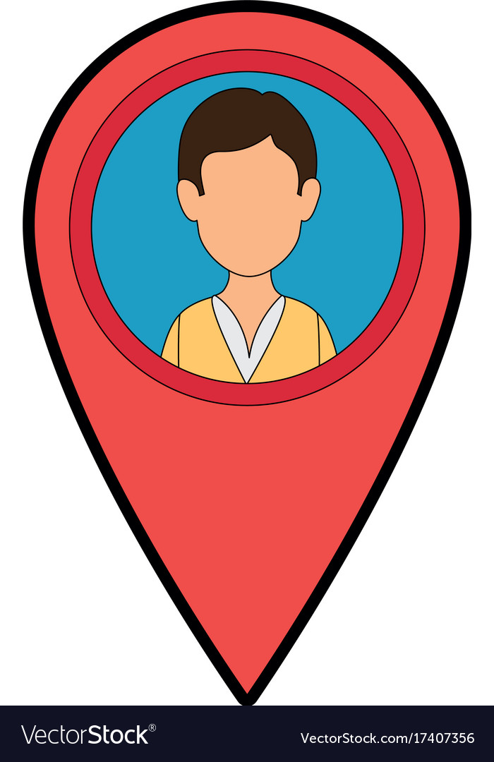 Delivery worker with pointer location