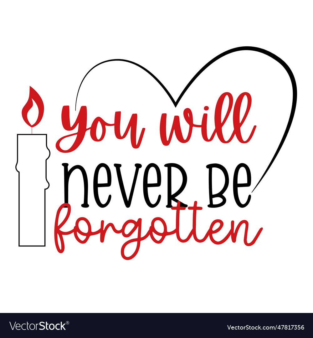 In loving memory lettering Royalty Free Vector Image