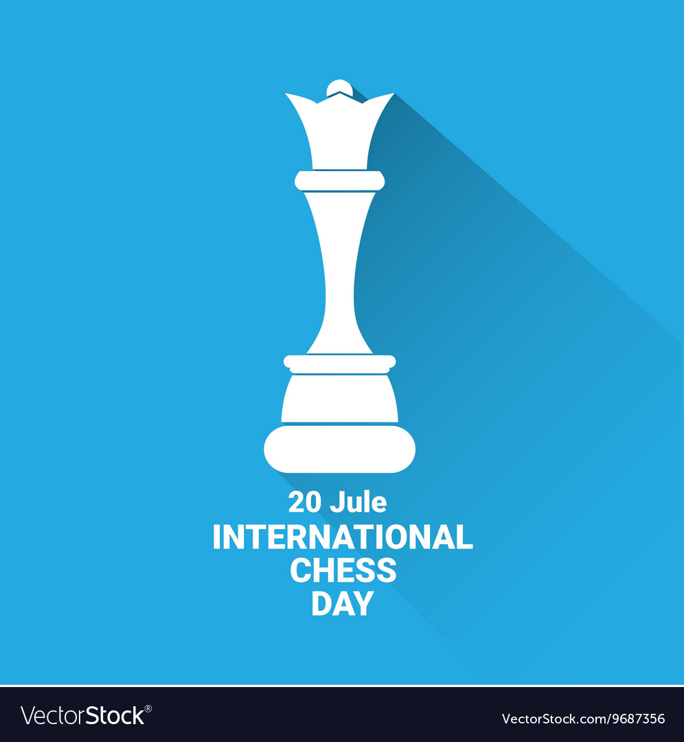 International Chess Day Background Chess Vector Image