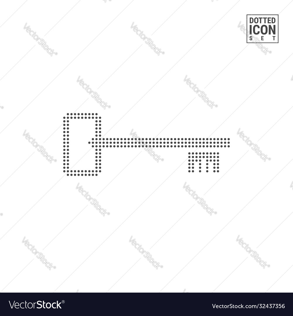 Key dot pattern icon access password dotted vector image Key dot pattern icon access password dotted