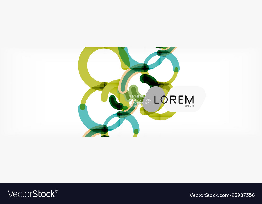 Linear design circle background Royalty Free Vector Image