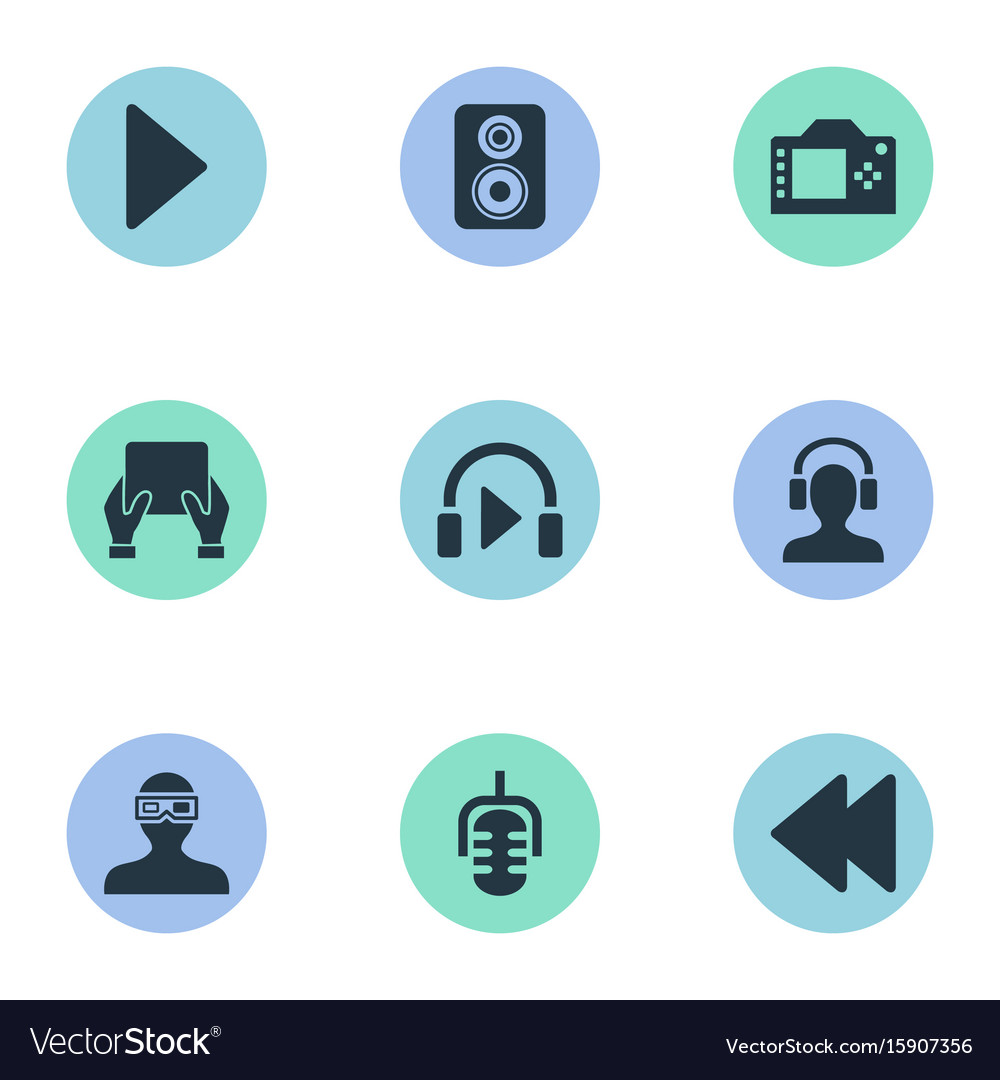 Set of simple multi icons