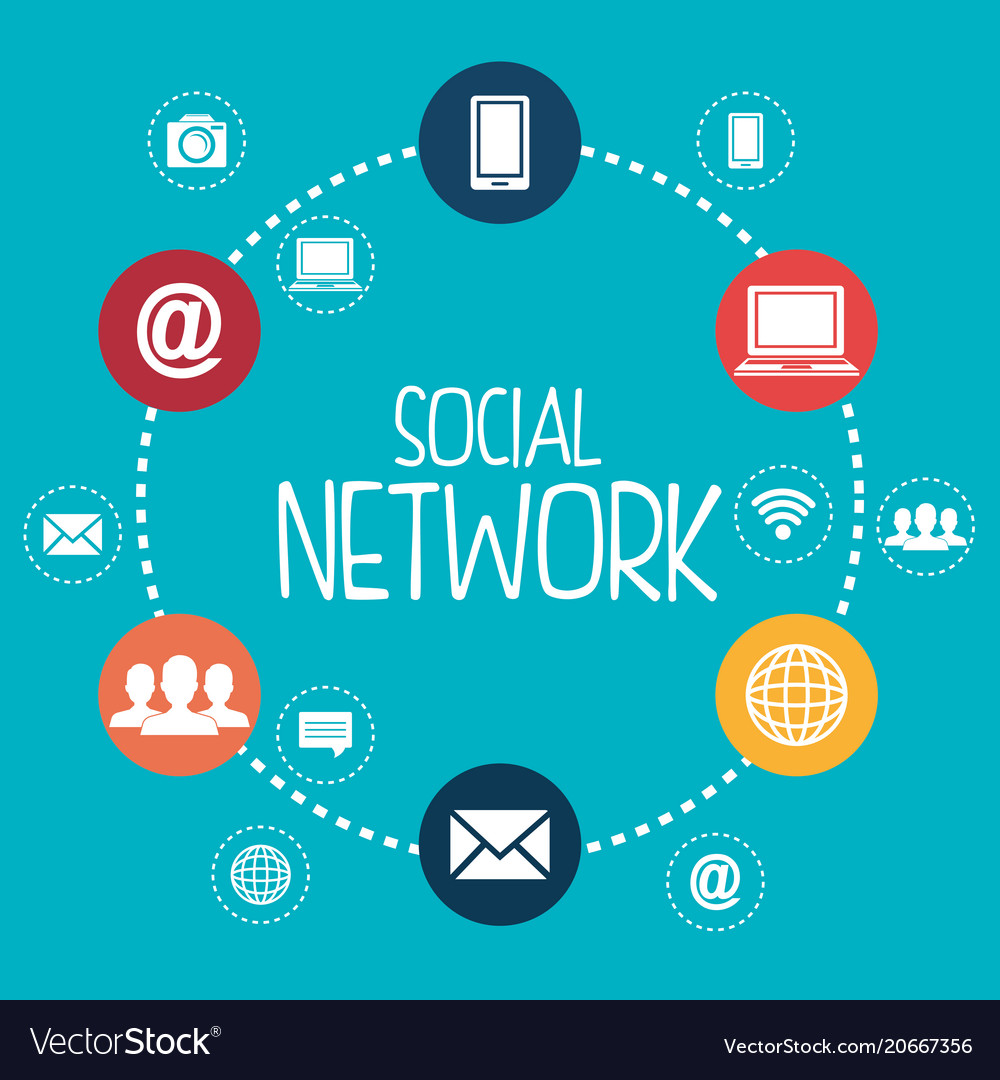 Social network set icons Royalty Free Vector Image