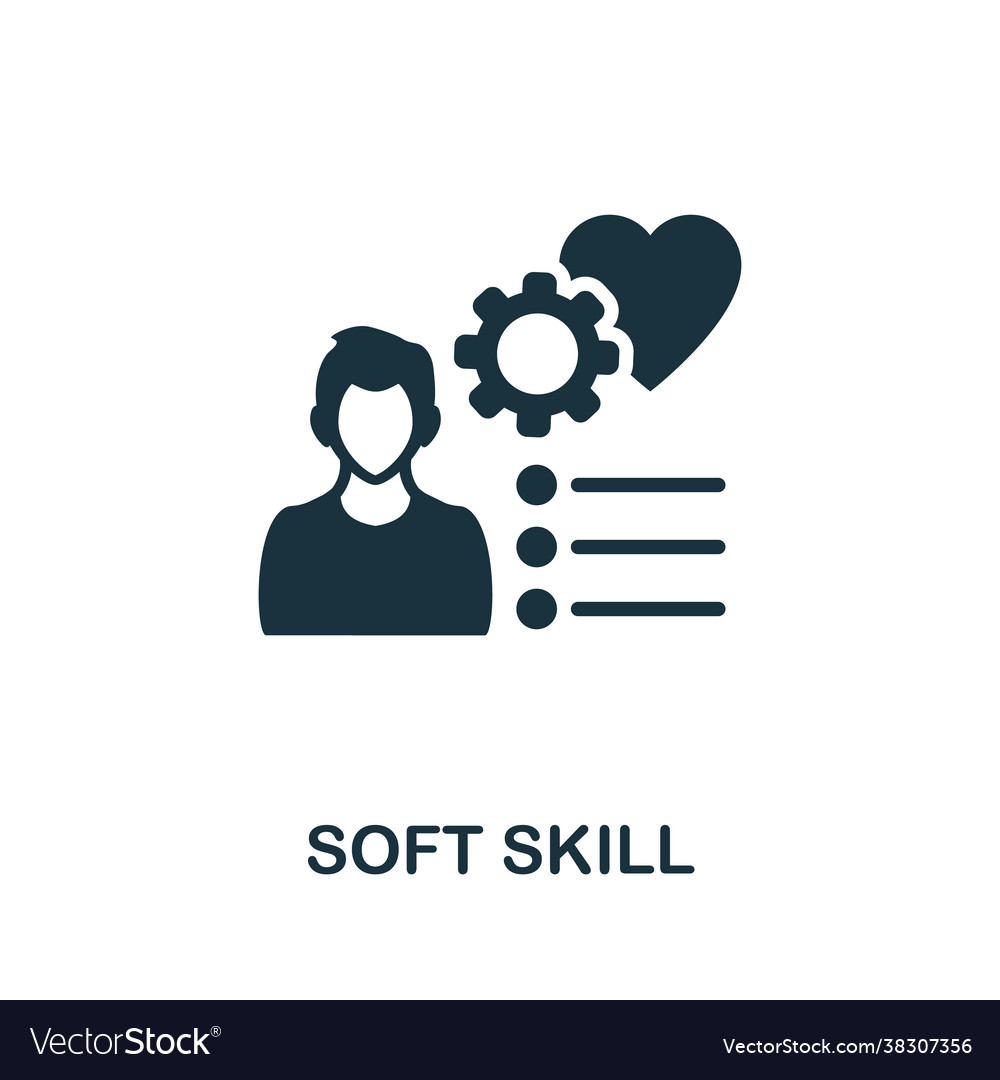Soft skill icon monochrome simple element from
