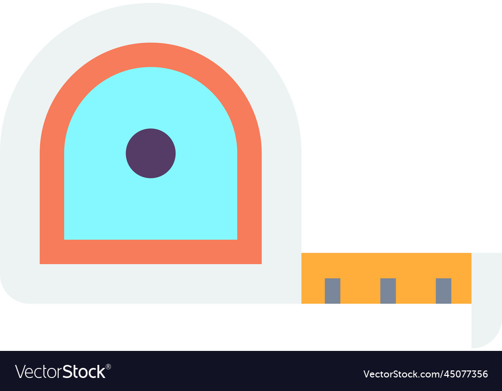 Tape measure in minimal style vector image Tape measure in minimal style